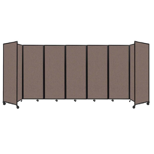 Room Divider 360 Folding Portable Partition 19'6" x 7'6" Latte Fabric